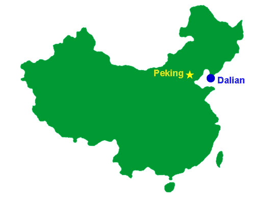 Location of Dalian City