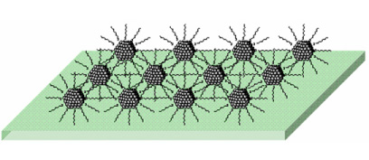 Self-assembly of surface-modified Au-nanoparticles